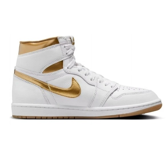 Jordan Shoes - Women's Jordan 1 Retro High OG White/Metallic Gold (FD2596 107) - 5.5W